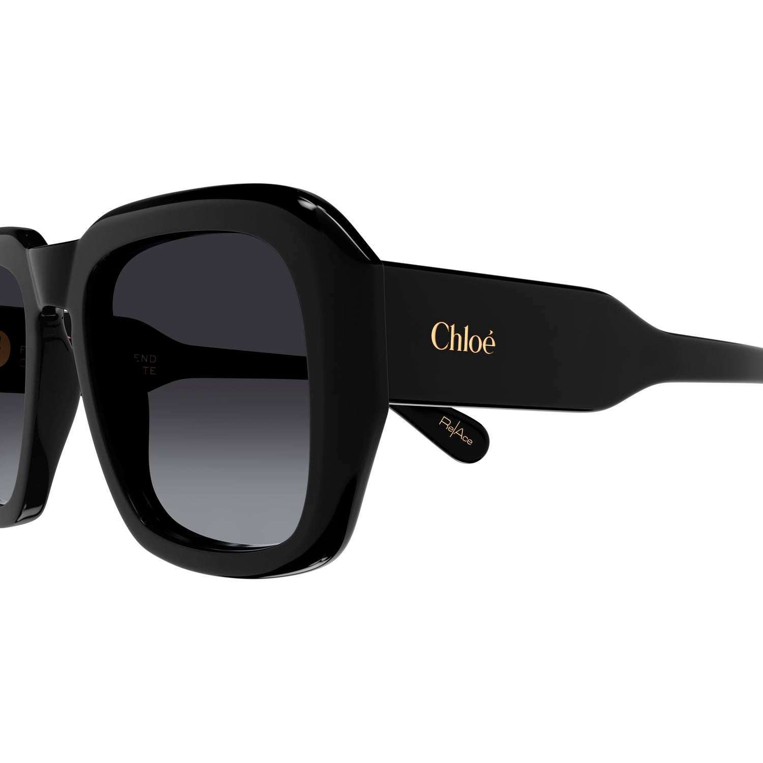 CH0310S Black recycled acetate Sunglasses - Shiny Black