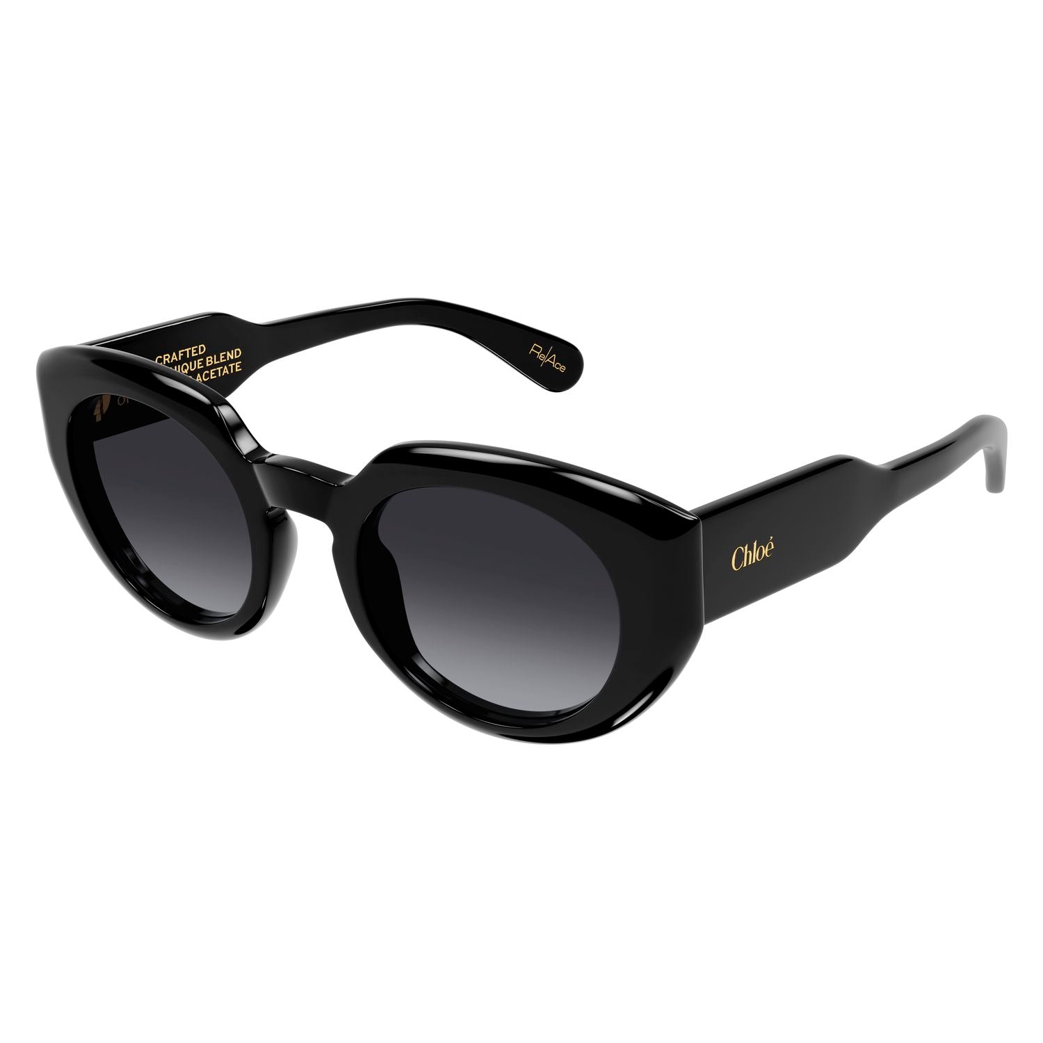 CH0311S Black recycled acetate Sunglasses - Shiny Black