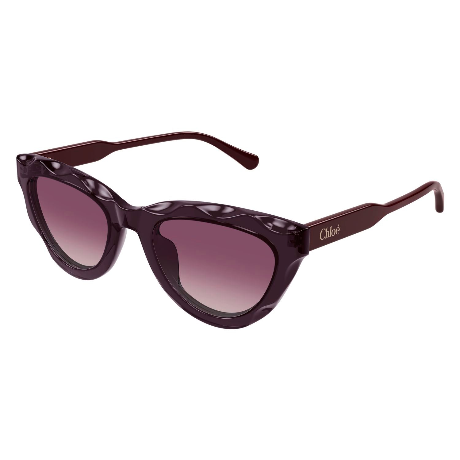 CH0294S Violet recycled acetate Sunglasses - Shiny Transparent Violet