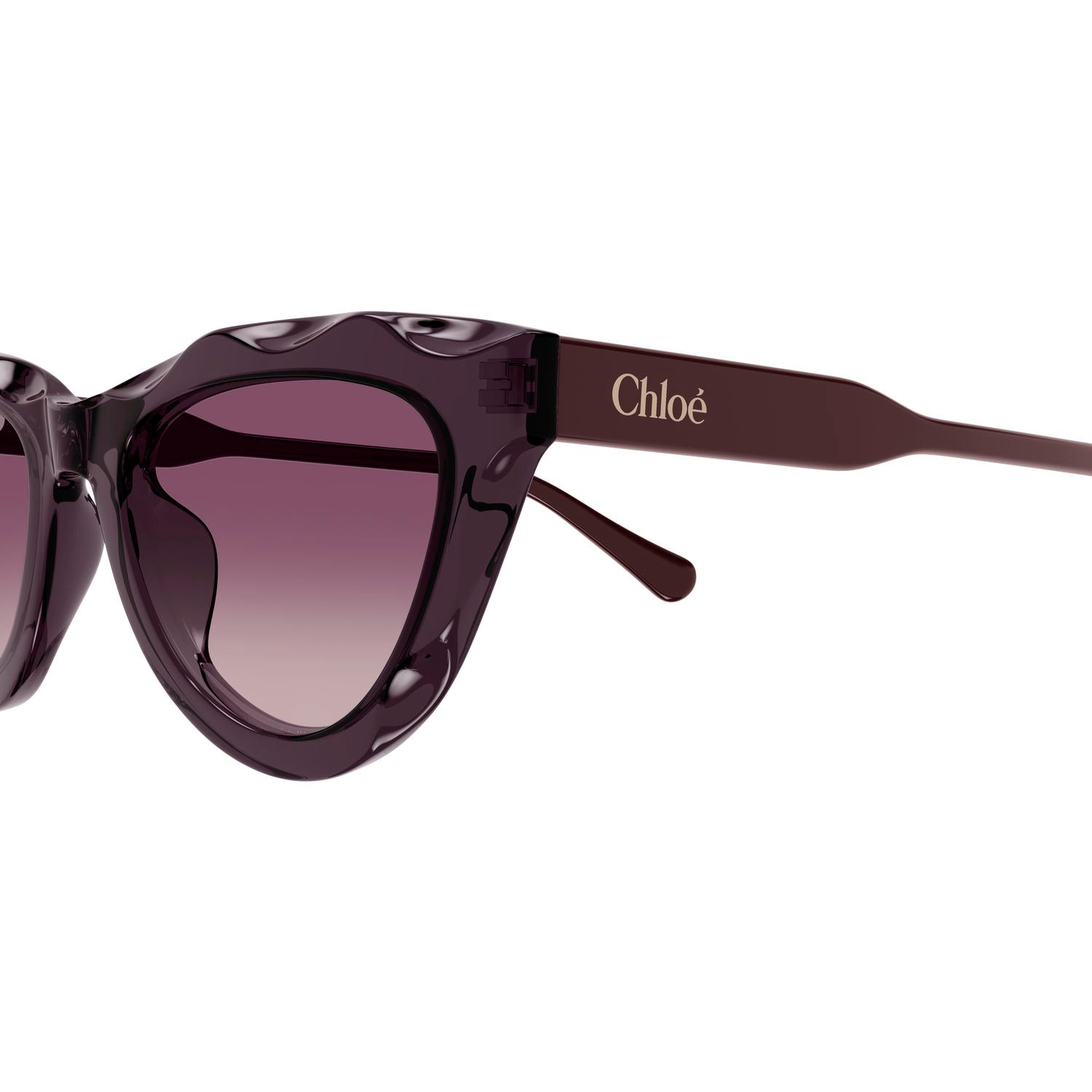 CH0294S Violet recycled acetate Sunglasses - Shiny Transparent Violet