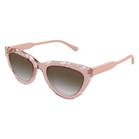 CH0294S Red recycled acetate Sunglasses - Shiny Transparent Red