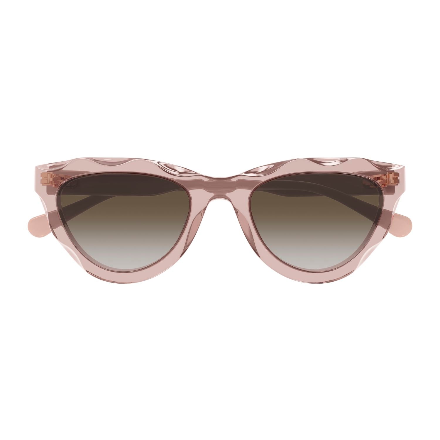 CH0294S Red recycled acetate Sunglasses - Shiny Transparent Red