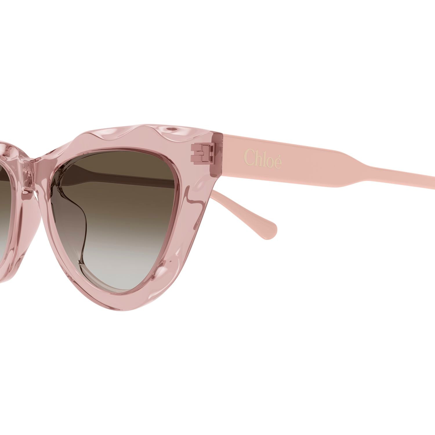 CH0294S Red recycled acetate Sunglasses - Shiny Transparent Red