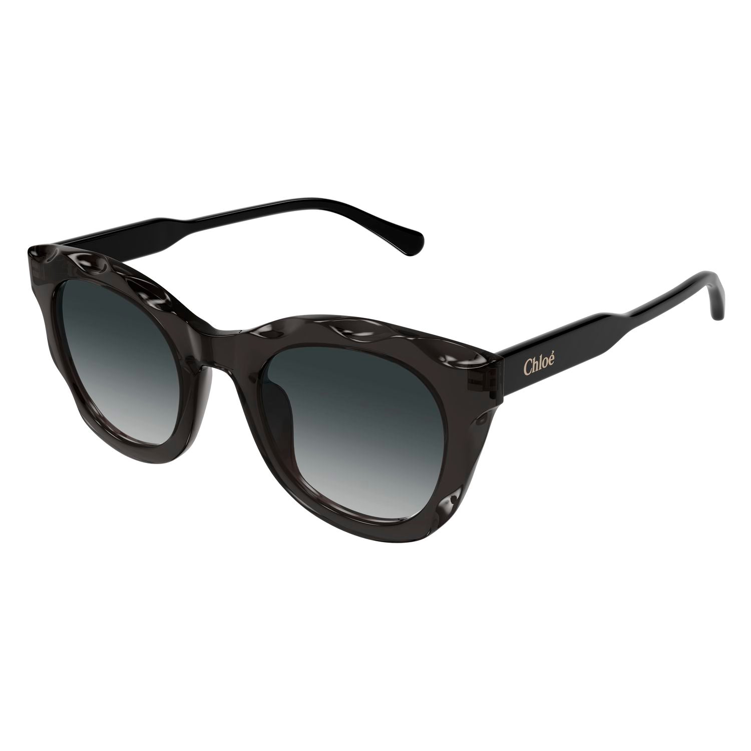 CH0295S Grey recycled acetate Sunglasses - Shiny Transparent Grey