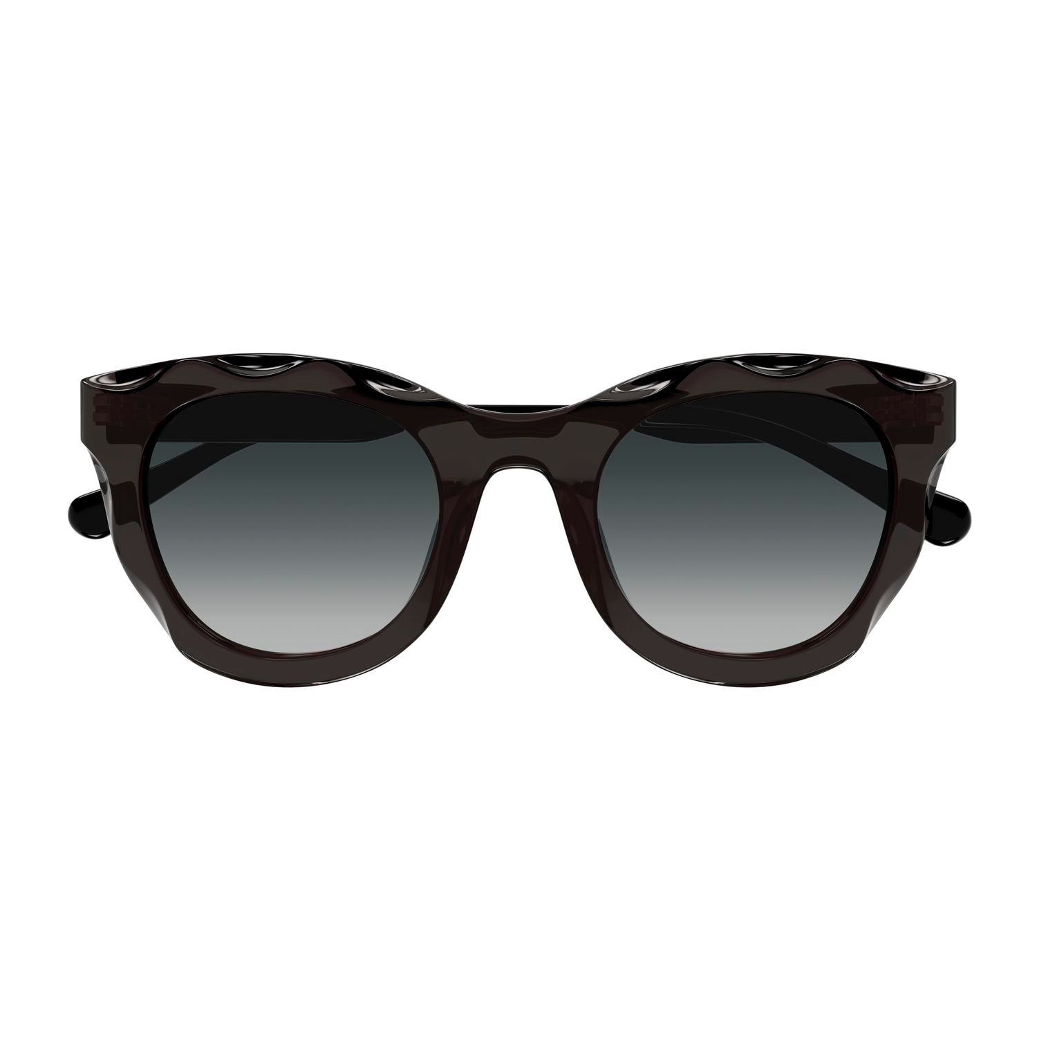 CH0295S Grey recycled acetate Sunglasses - Shiny Transparent Grey