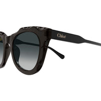 CH0295S Grey recycled acetate Sunglasses - Shiny Transparent Grey
