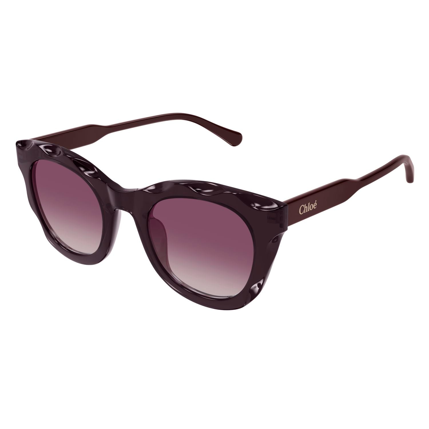 CH0295S Violet recycled acetate Sunglasses - Shiny Transparent Violet