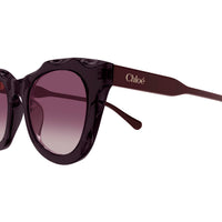 CH0295S Violet recycled acetate Sunglasses - Shiny Transparent Violet