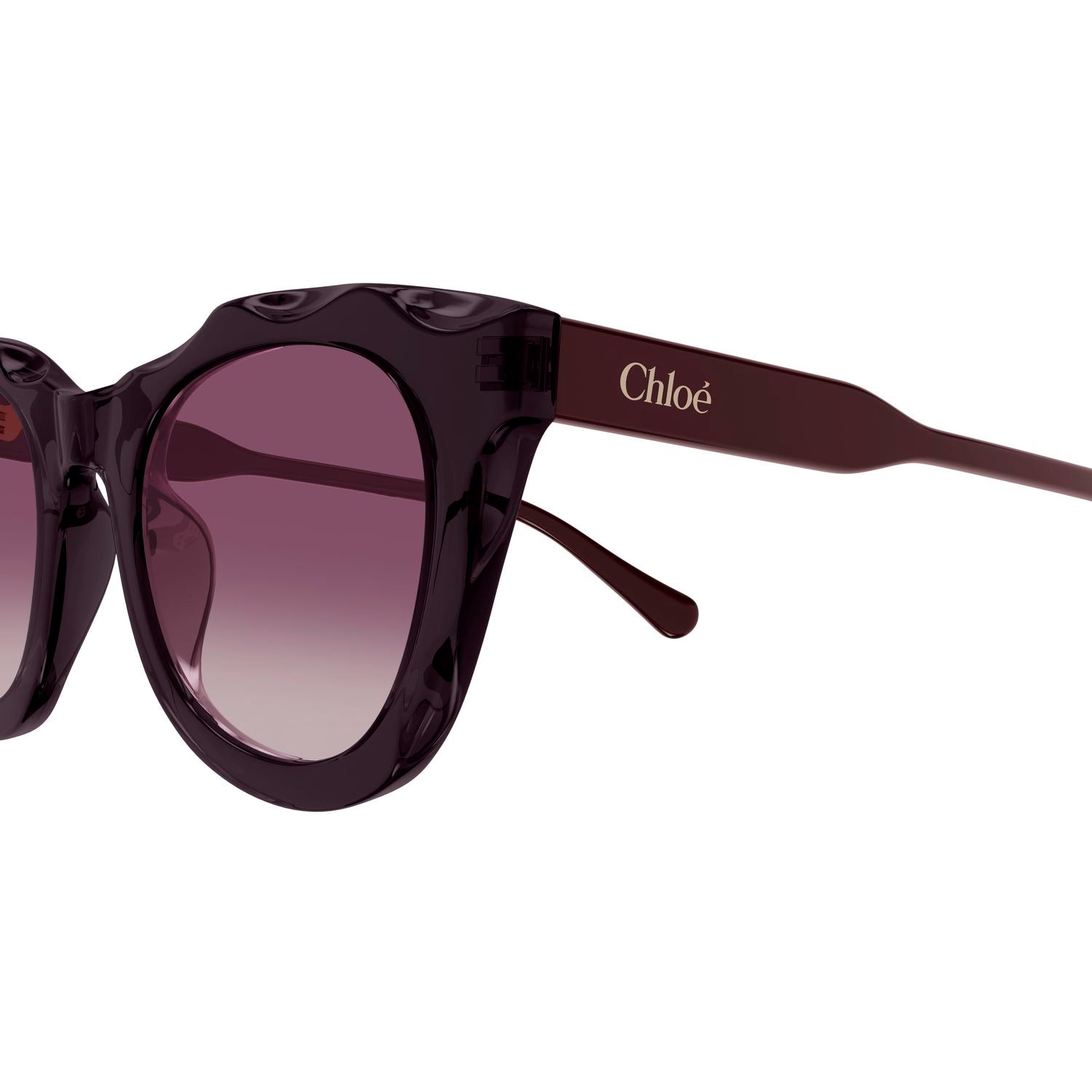CH0295S Violet recycled acetate Sunglasses - Shiny Transparent Violet