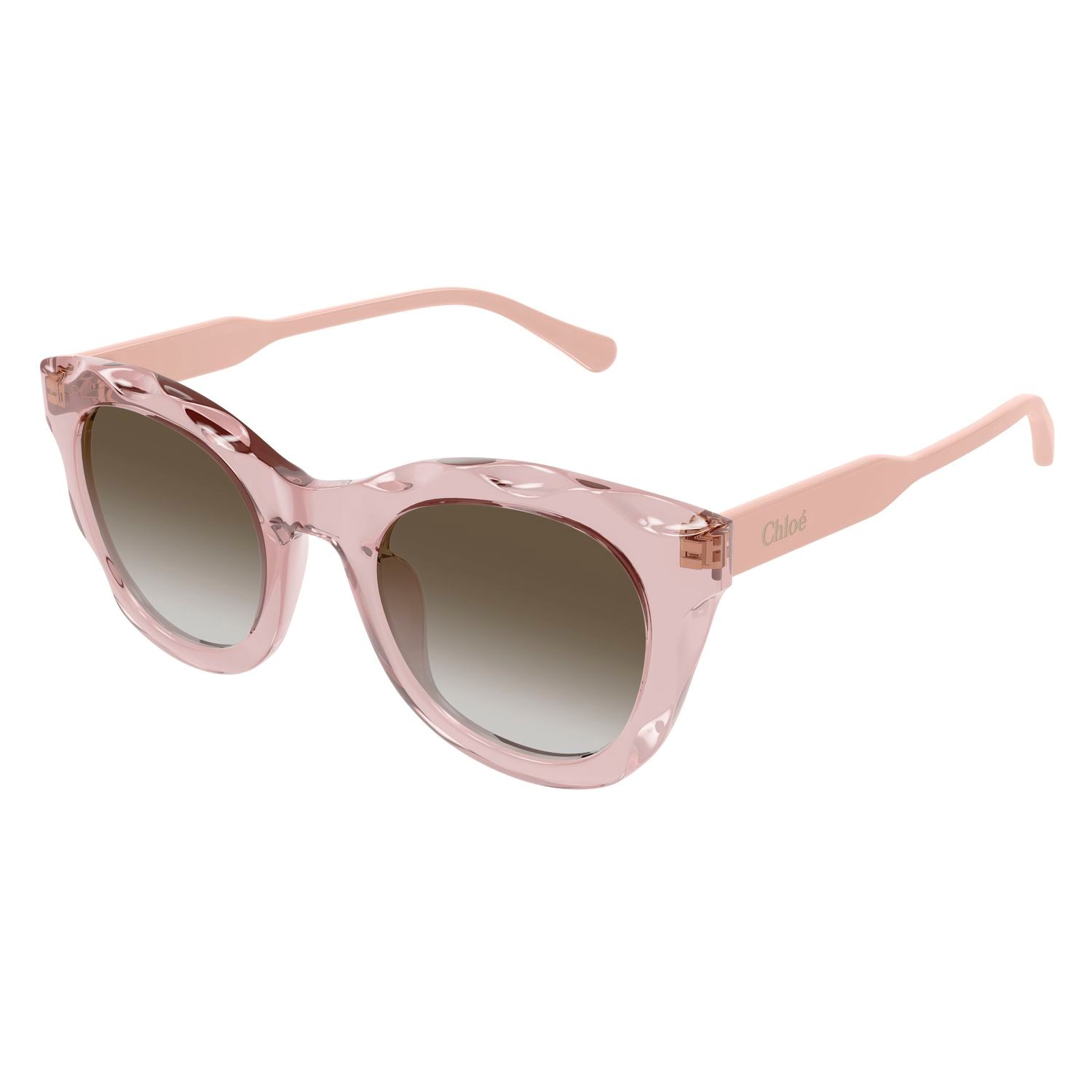 CH0295S Red recycled acetate Sunglasses - Shiny Transparent Red