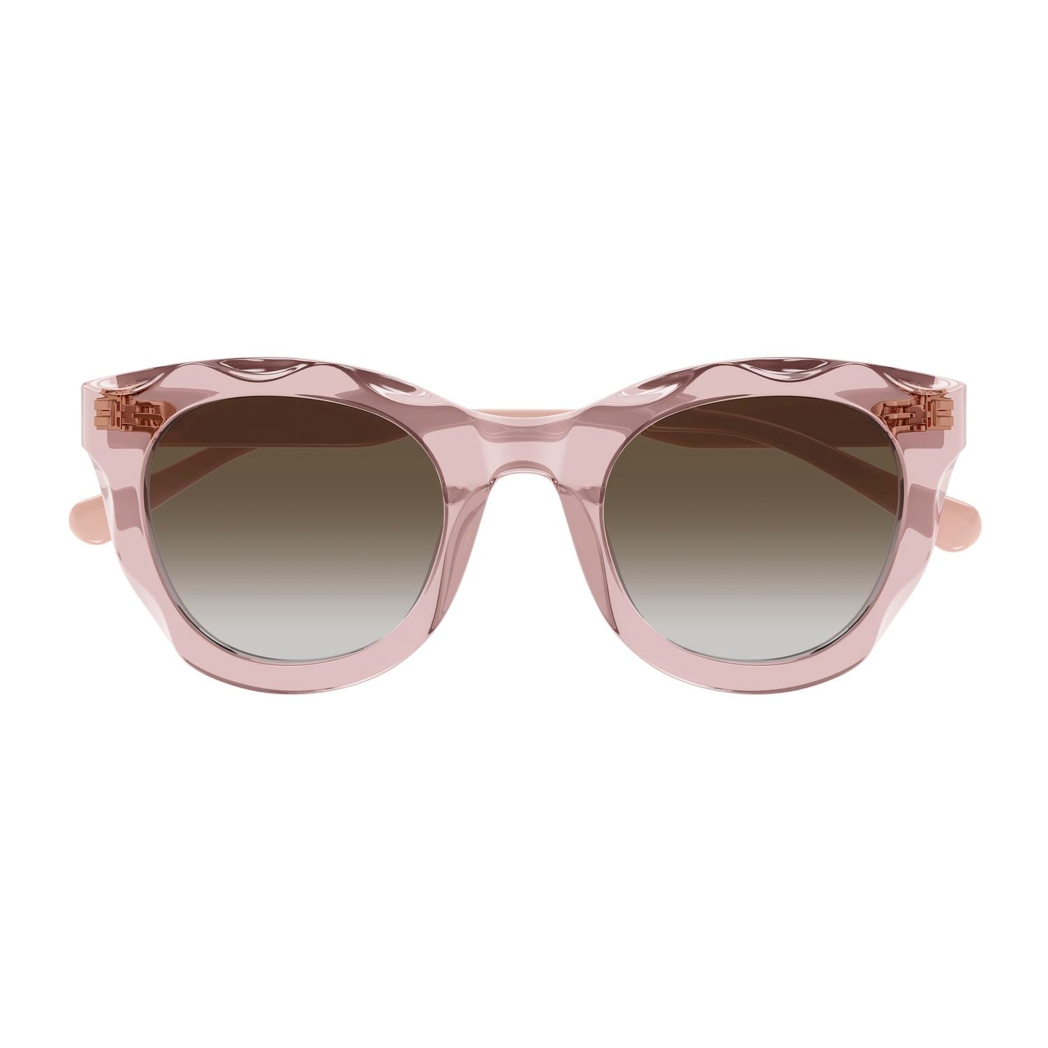 CH0295S Red recycled acetate Sunglasses - Shiny Transparent Red