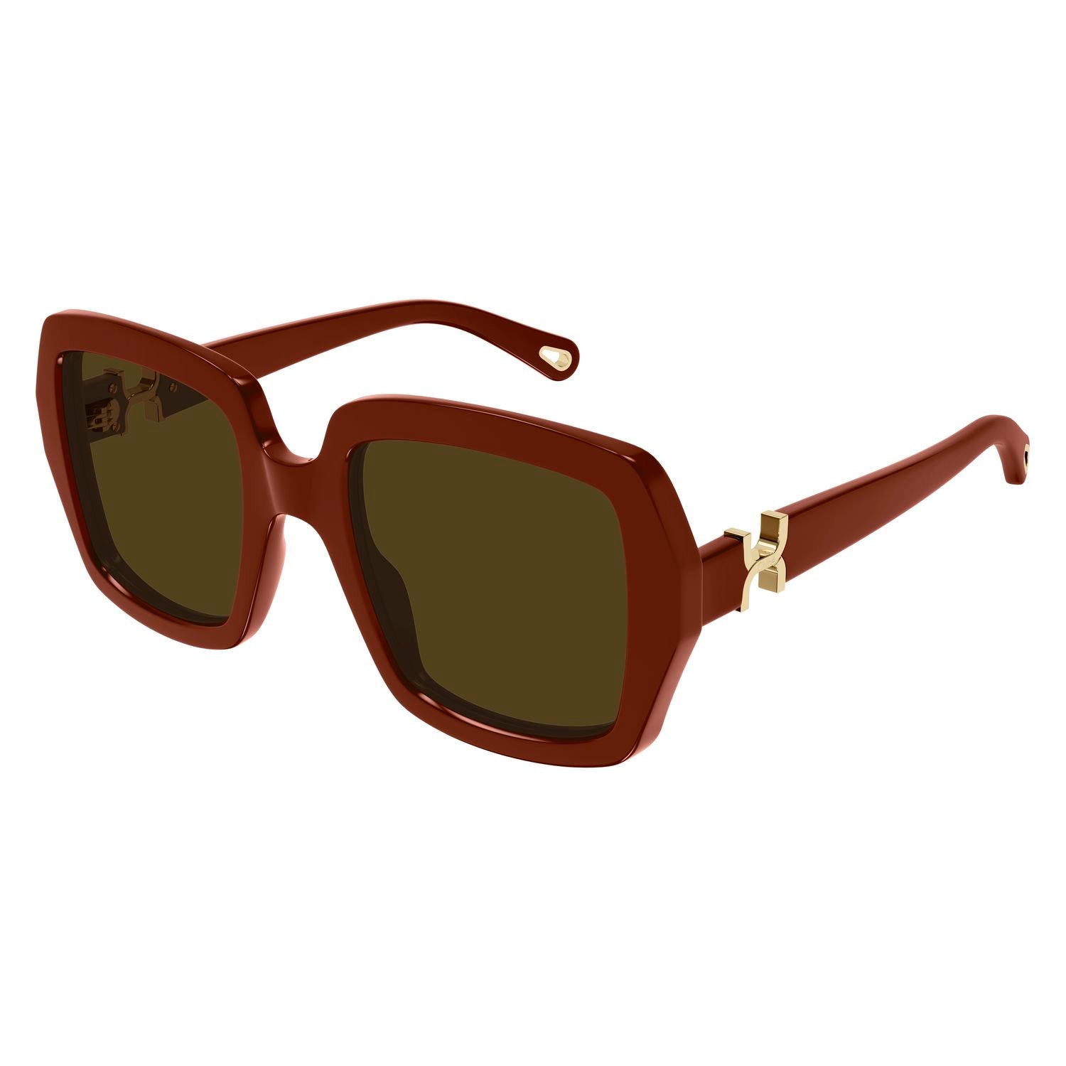 CH0301S Burgundy recycled acetate Sunglasses - Shiny Burgundy