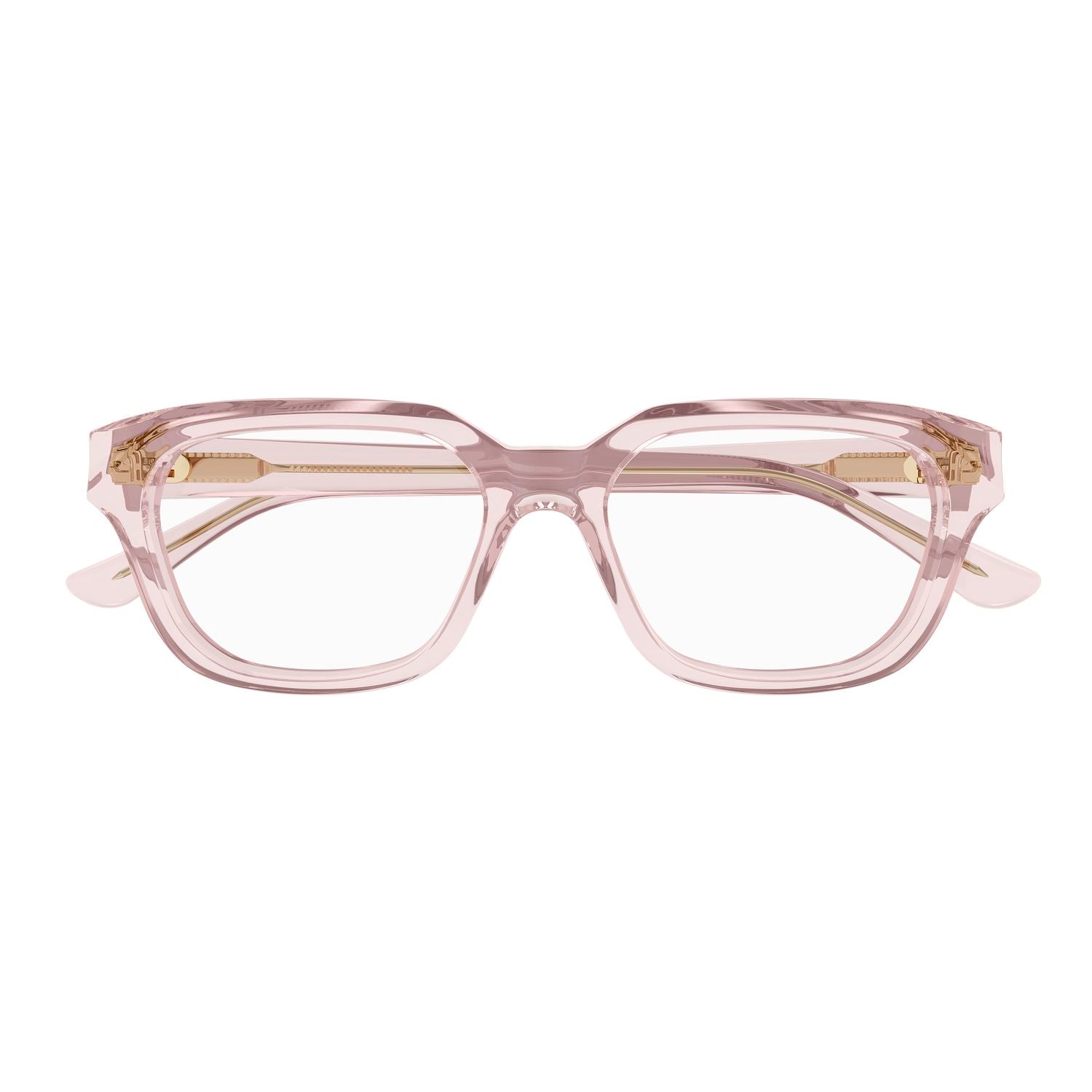CH0292O Pink recycled acetate Optical Frames - Shiny Transparent Pink