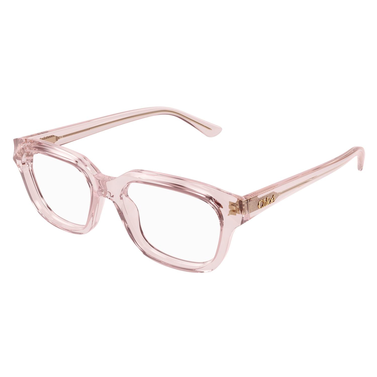 CH0292O Pink recycled acetate Optical Frames - Shiny Transparent Pink