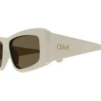 CH0299S White recycled acetate Sunglasses - Shiny White