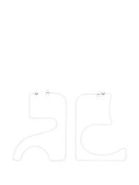 AC logo Earring - White