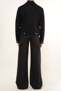 Trucker wool Jacket - Black
