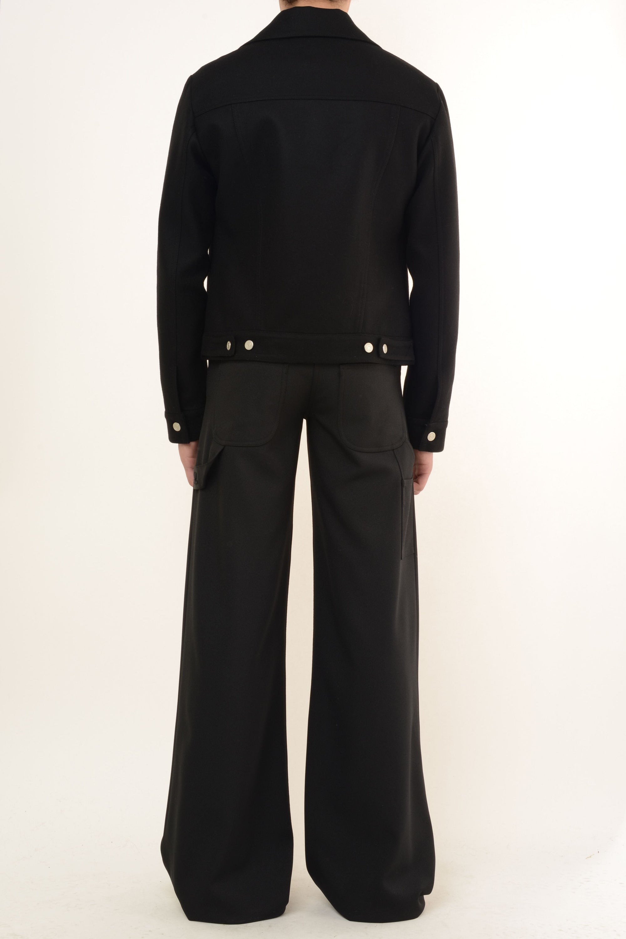 Trucker wool Jacket - Black