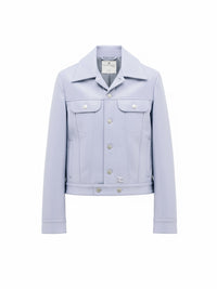 V trucker vinyl Jacket - Purple