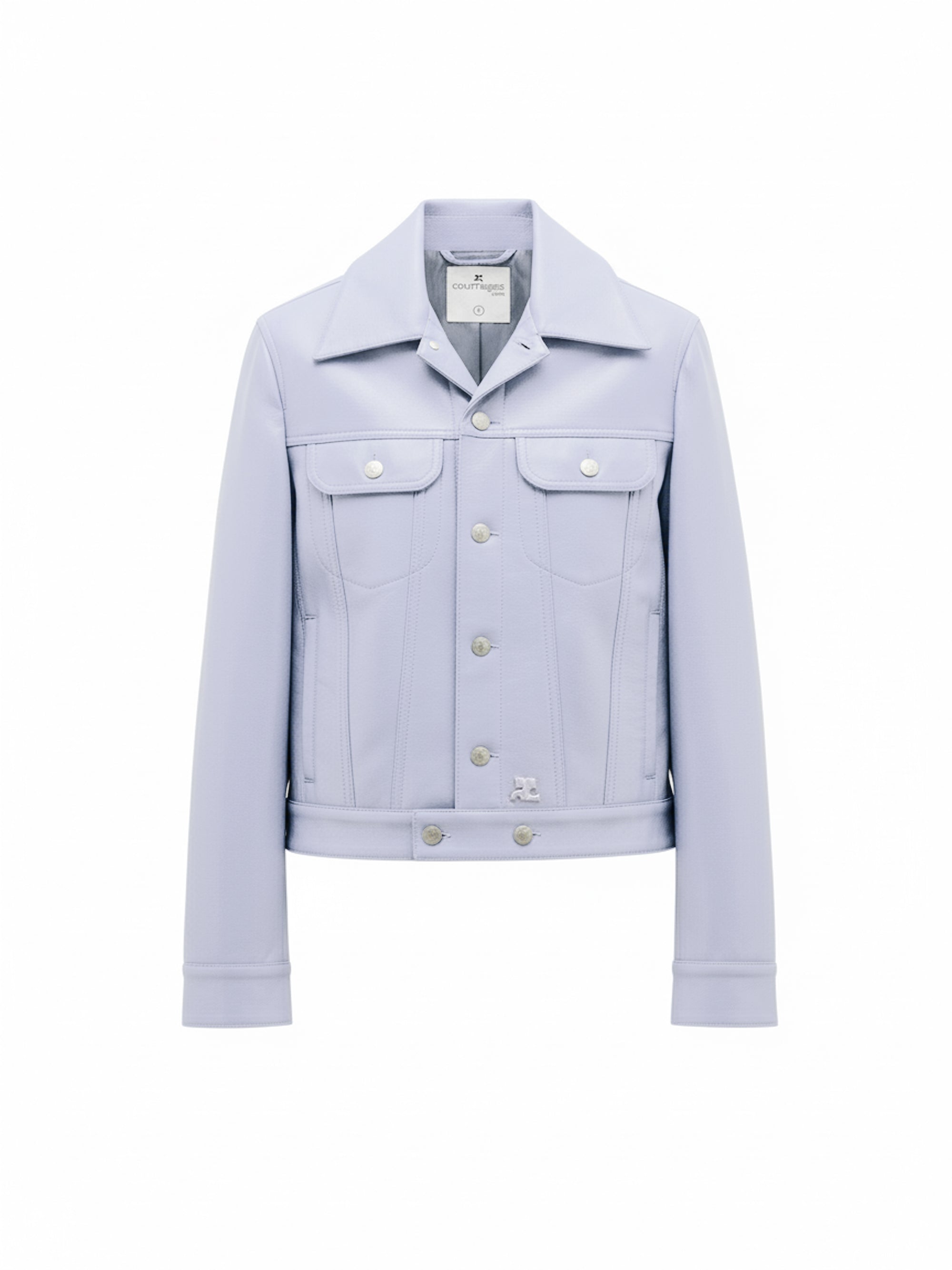 V trucker vinyl Jacket - Purple