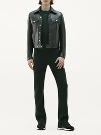 V trucker vinyl Jacket - Green