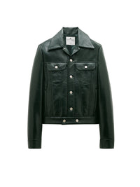 V trucker vinyl Jacket - Green