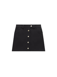 Trucker retro twill Skirt - Black