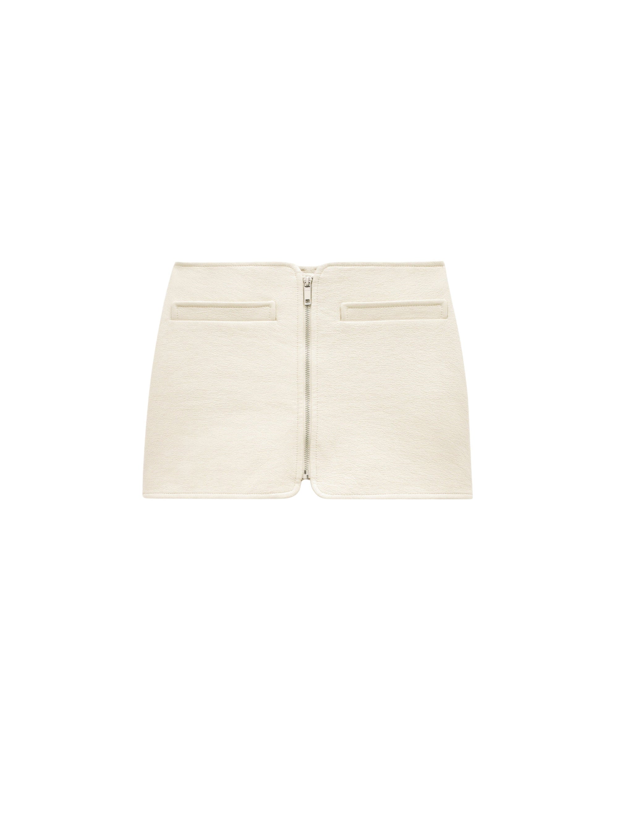 Swallow vinyl Skirt - White