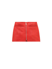 Swallow vinyl Skirt - Red