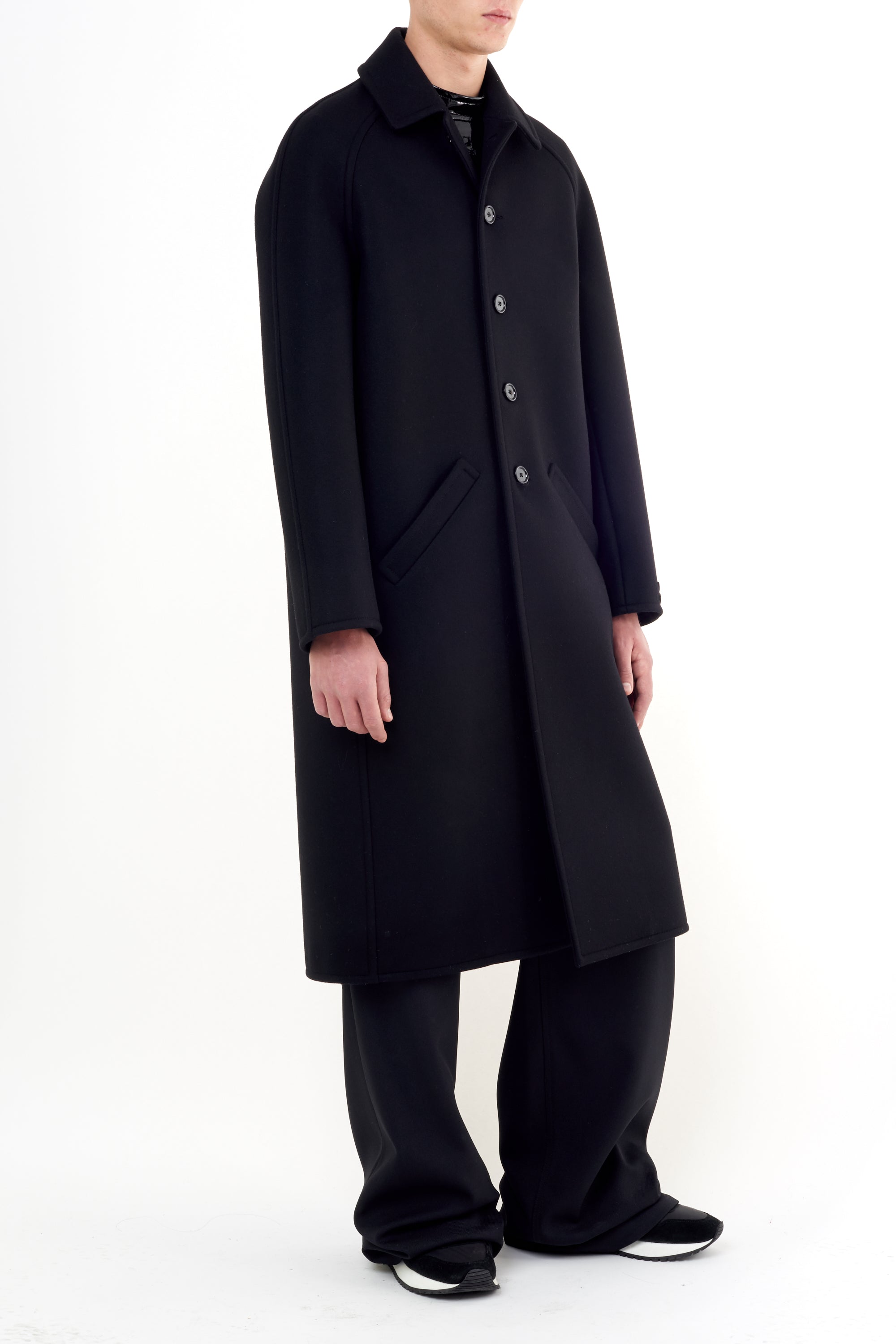 Oversized wool Coat - Black