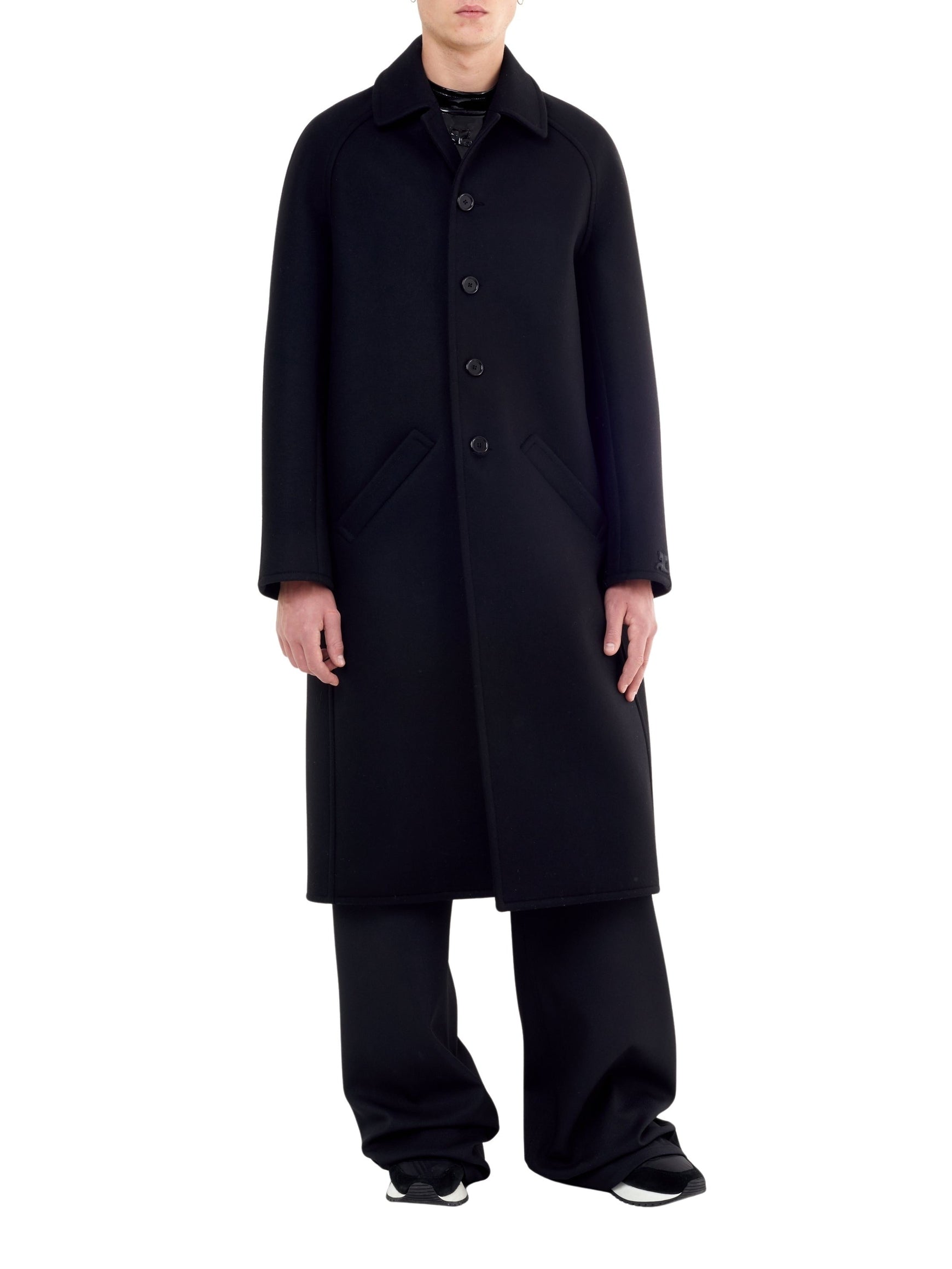 Oversized wool Coat - Black
