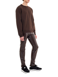 5-pockets vinyl Pant - Brown
