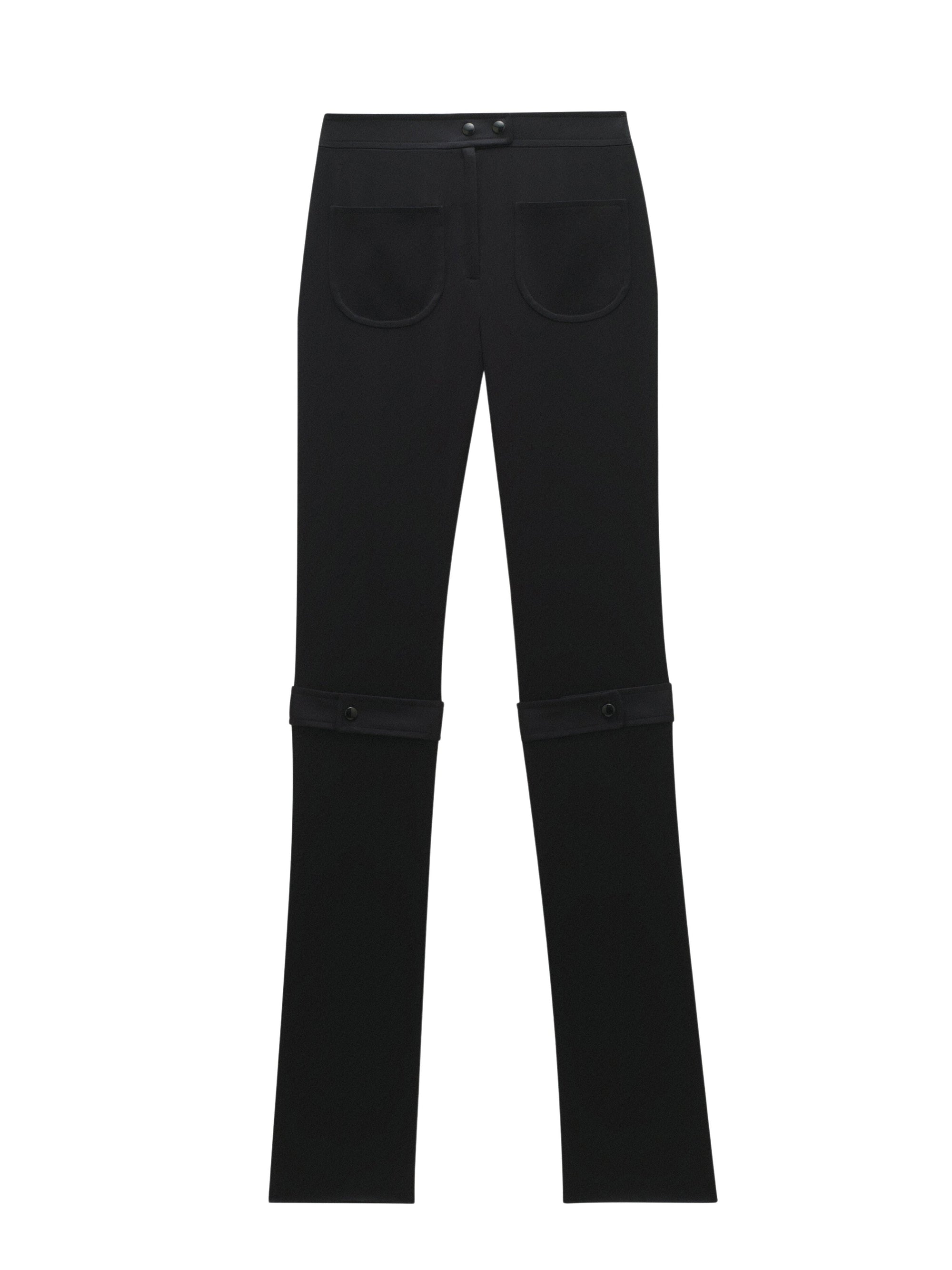 Strap satin Pant - Black