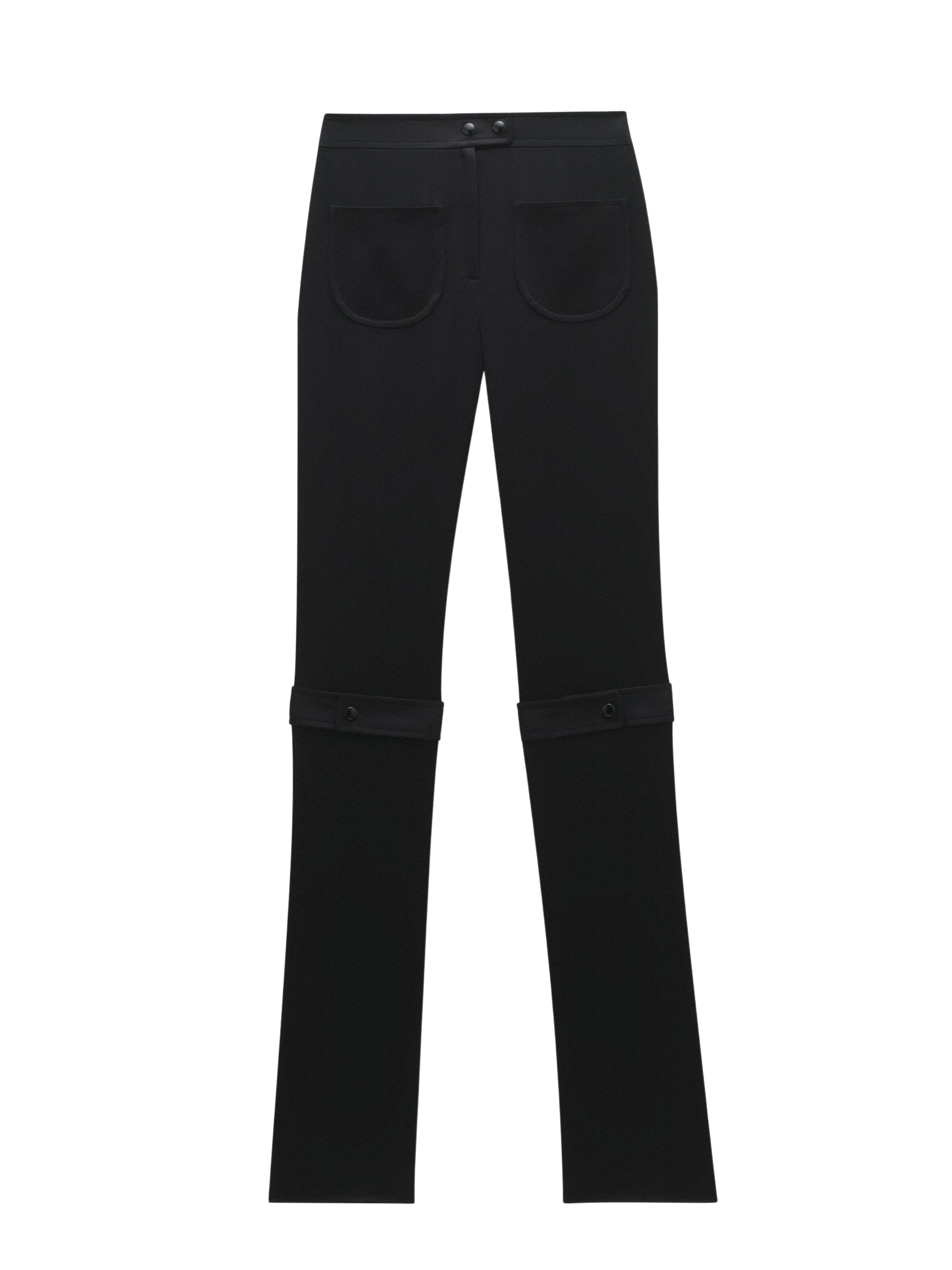Strap satin Pant - Black