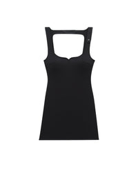 Swallow satin Dress - Black