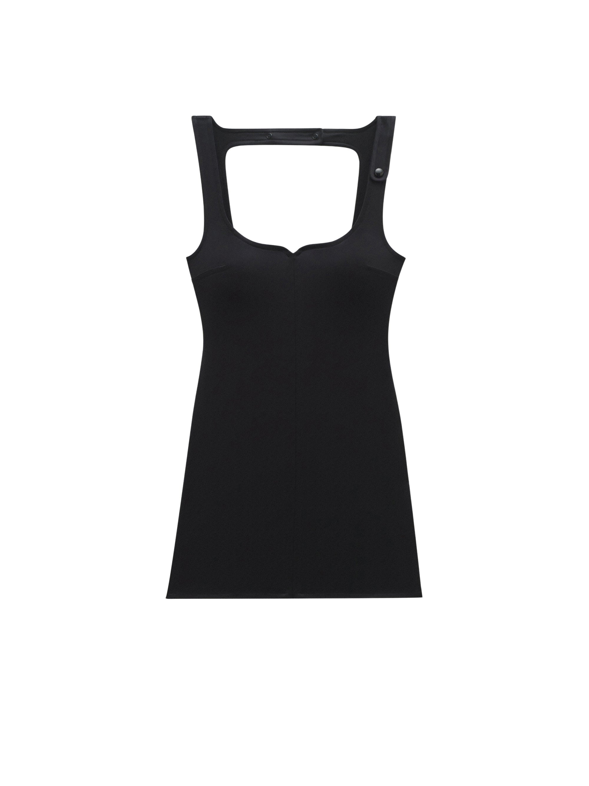Swallow satin Dress - Black