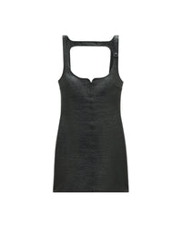Swallow Vinyl Dress - Black