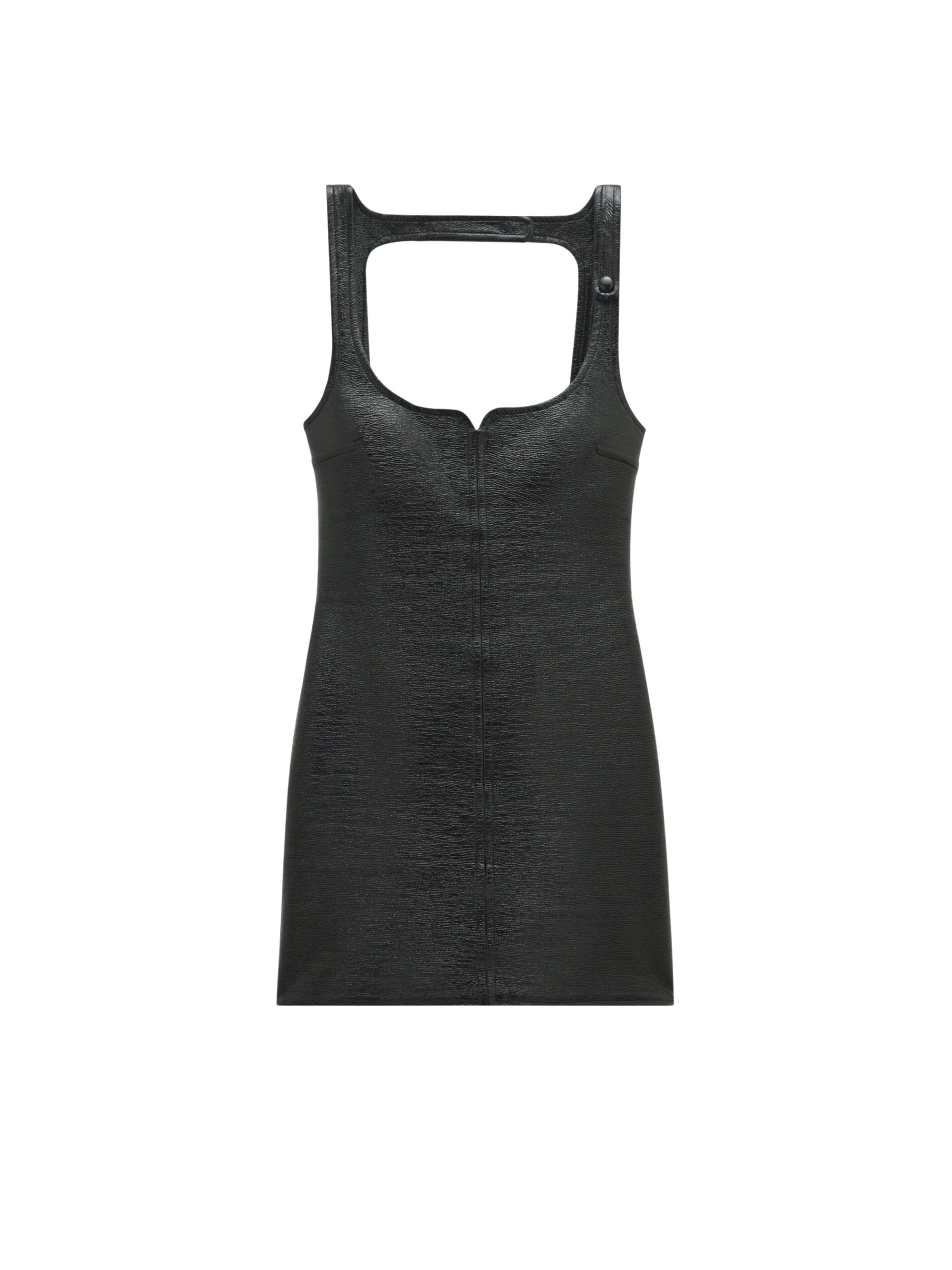 Swallow Vinyl Dress - Black