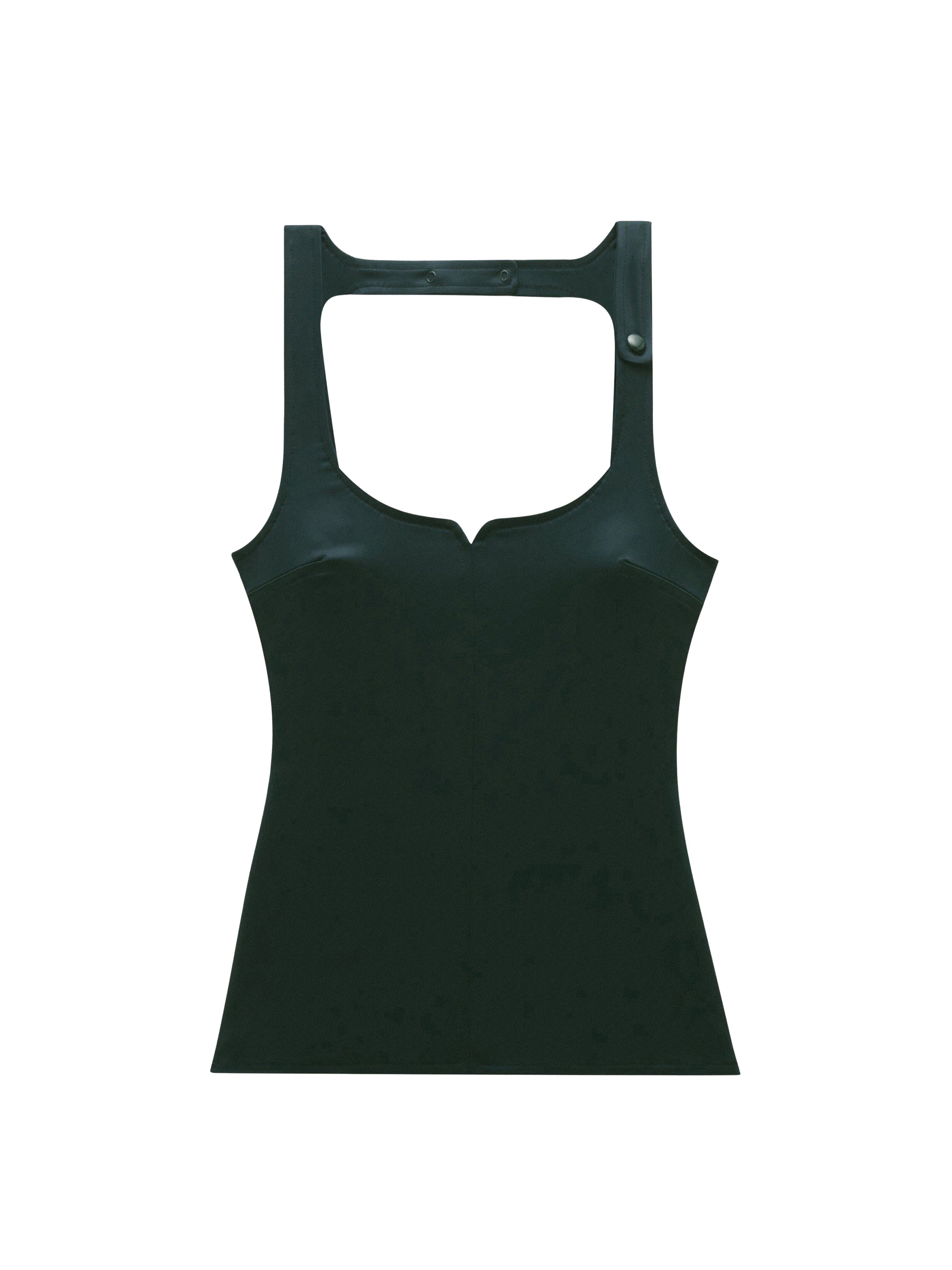 Swallow satin Top - Green