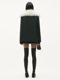 Courreges fur coach Jacket - Green