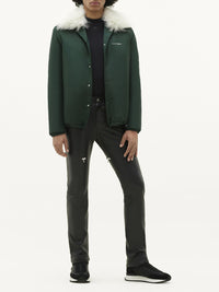 Courreges fur coach Jacket - Green