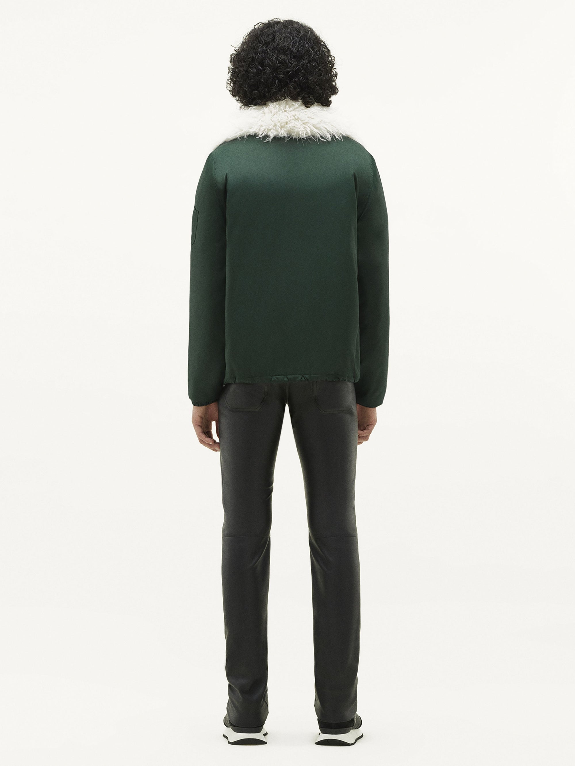 Courreges fur coach Jacket - Green