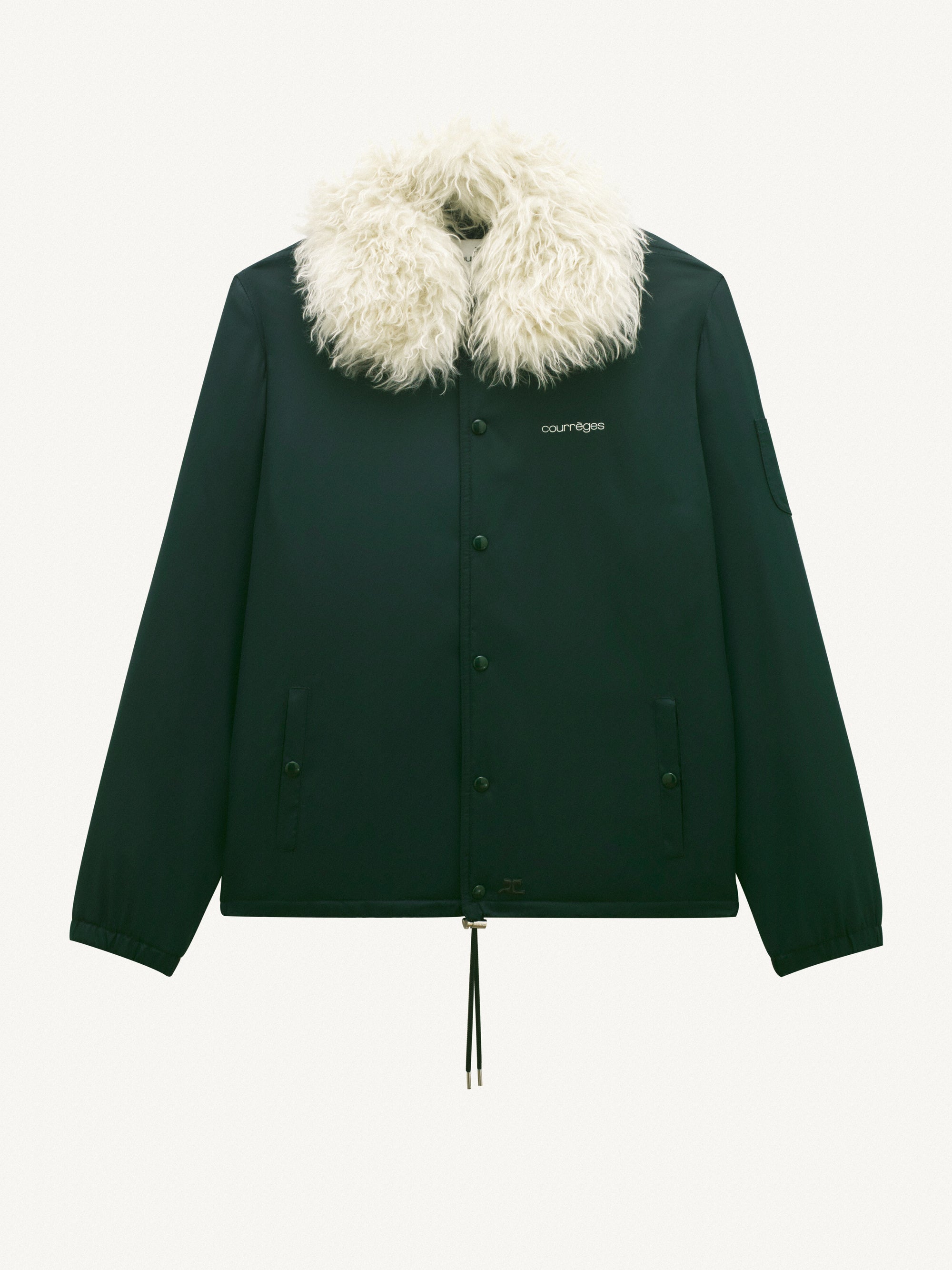 Courreges fur coach Jacket - Green