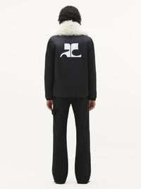 Short nylon rain Jacket - Black