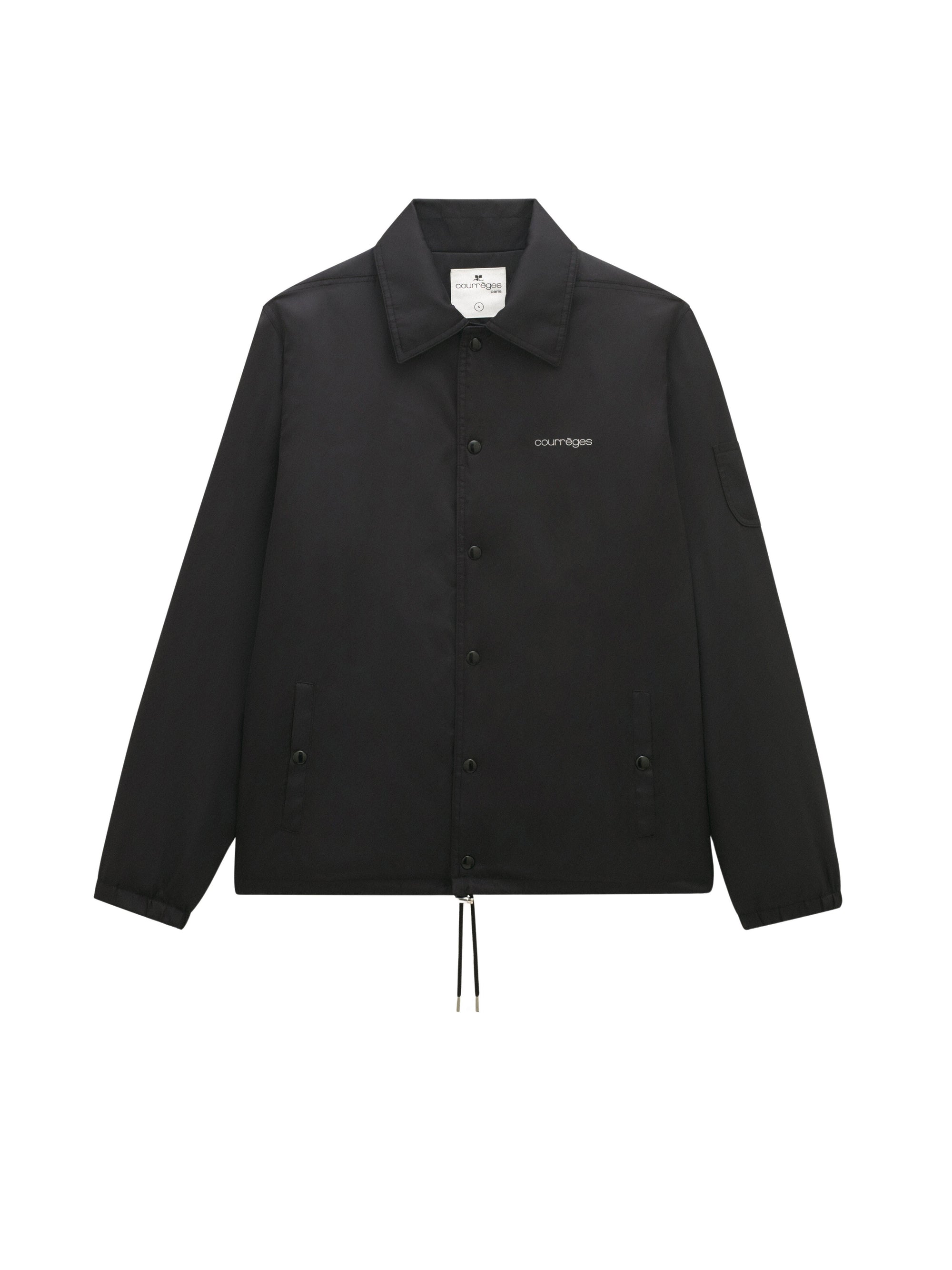 Short nylon rain Jacket - Black