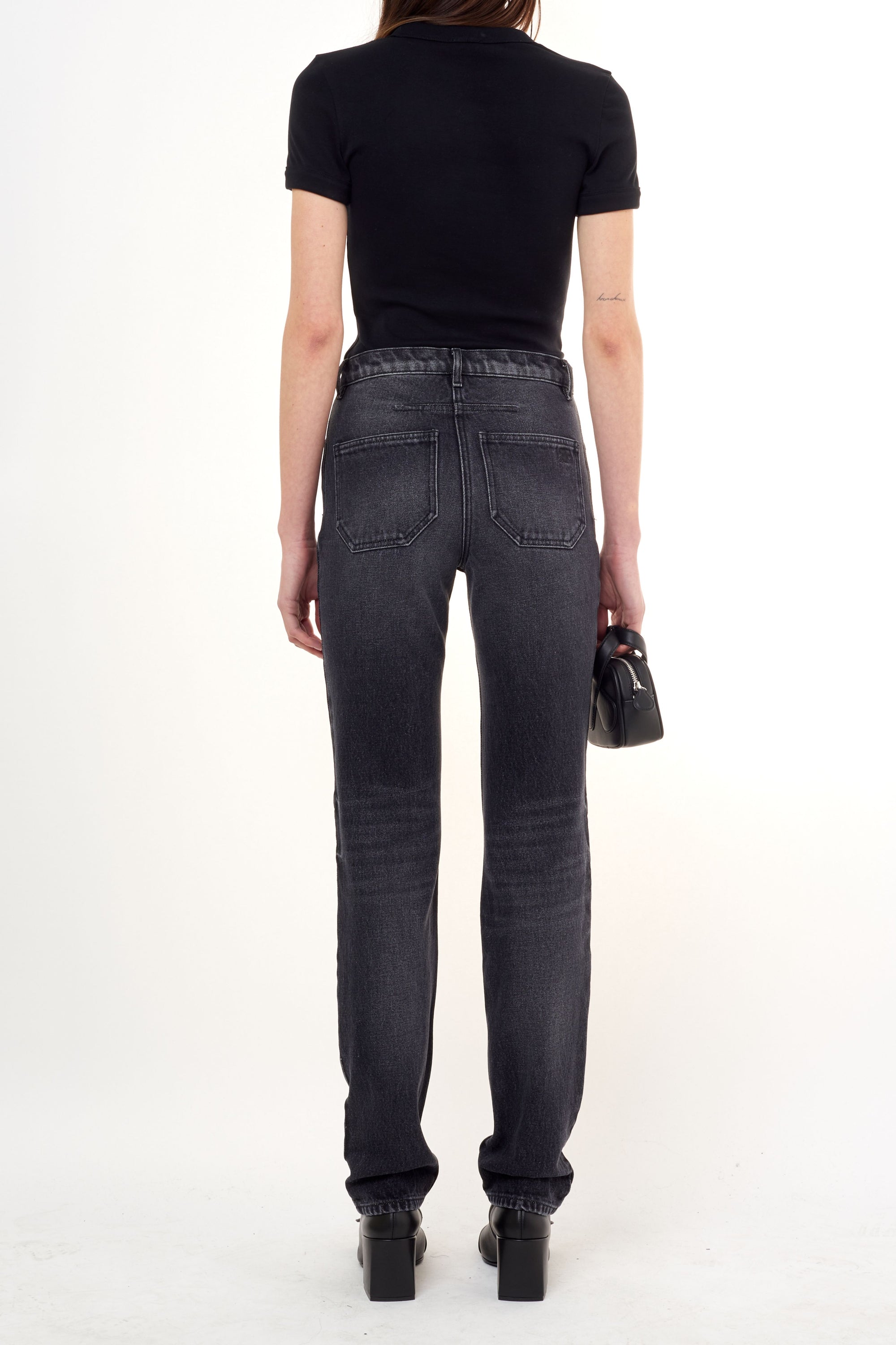 5-pockets denim Pant - Grey
