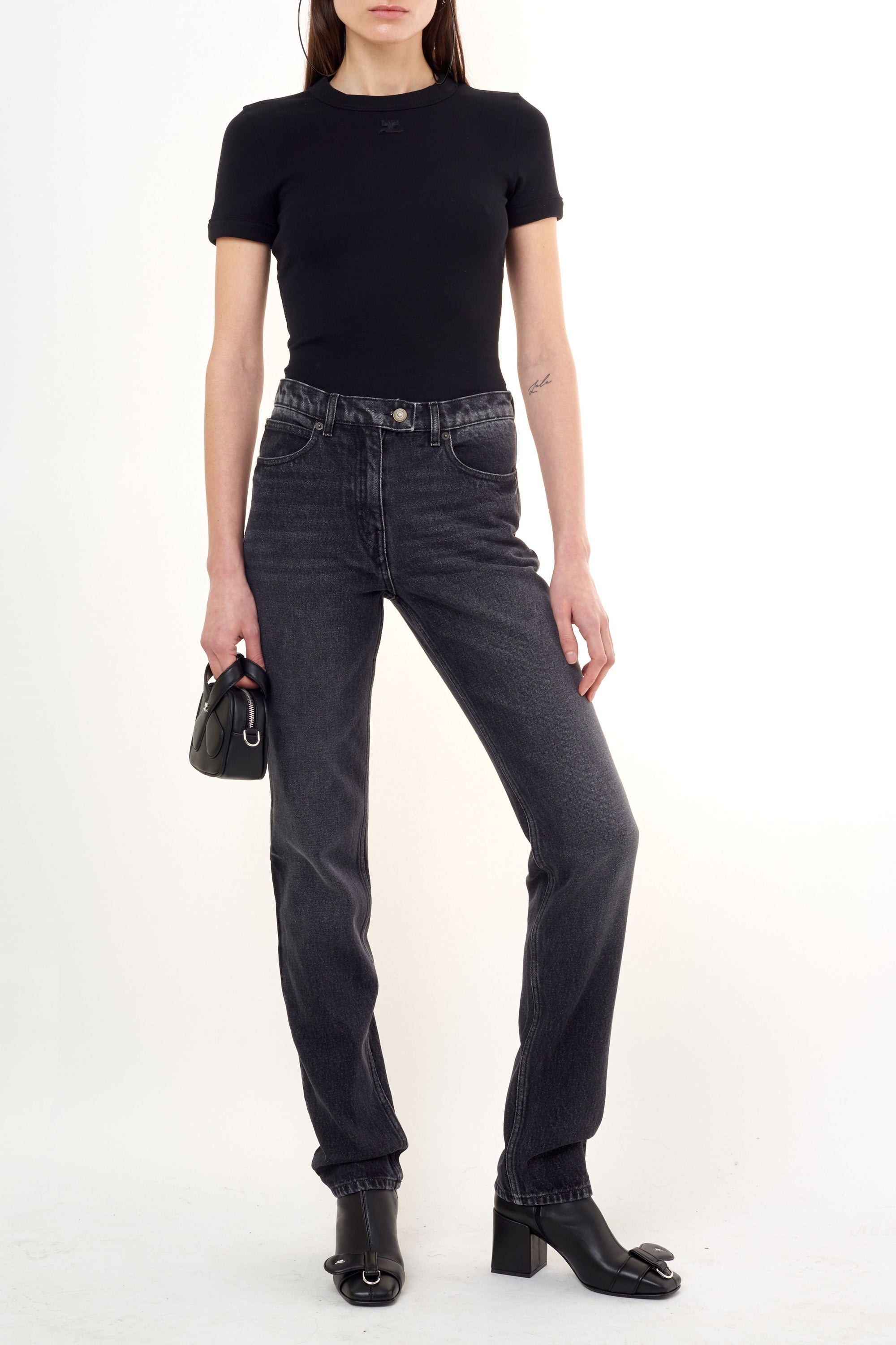 5-pockets denim Pant - Grey