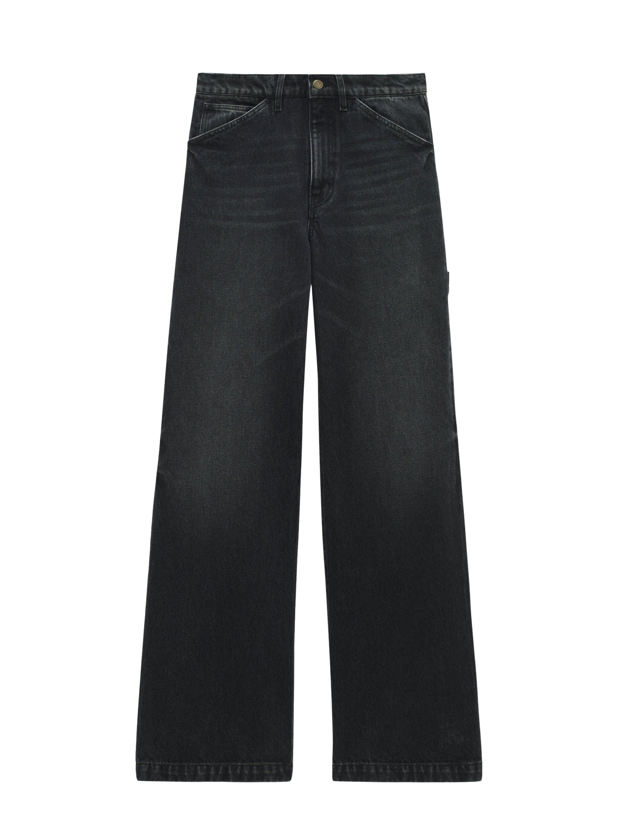 Baggy black denim Pant - Stonewashed Grey