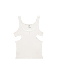 Slash cotton Top - White