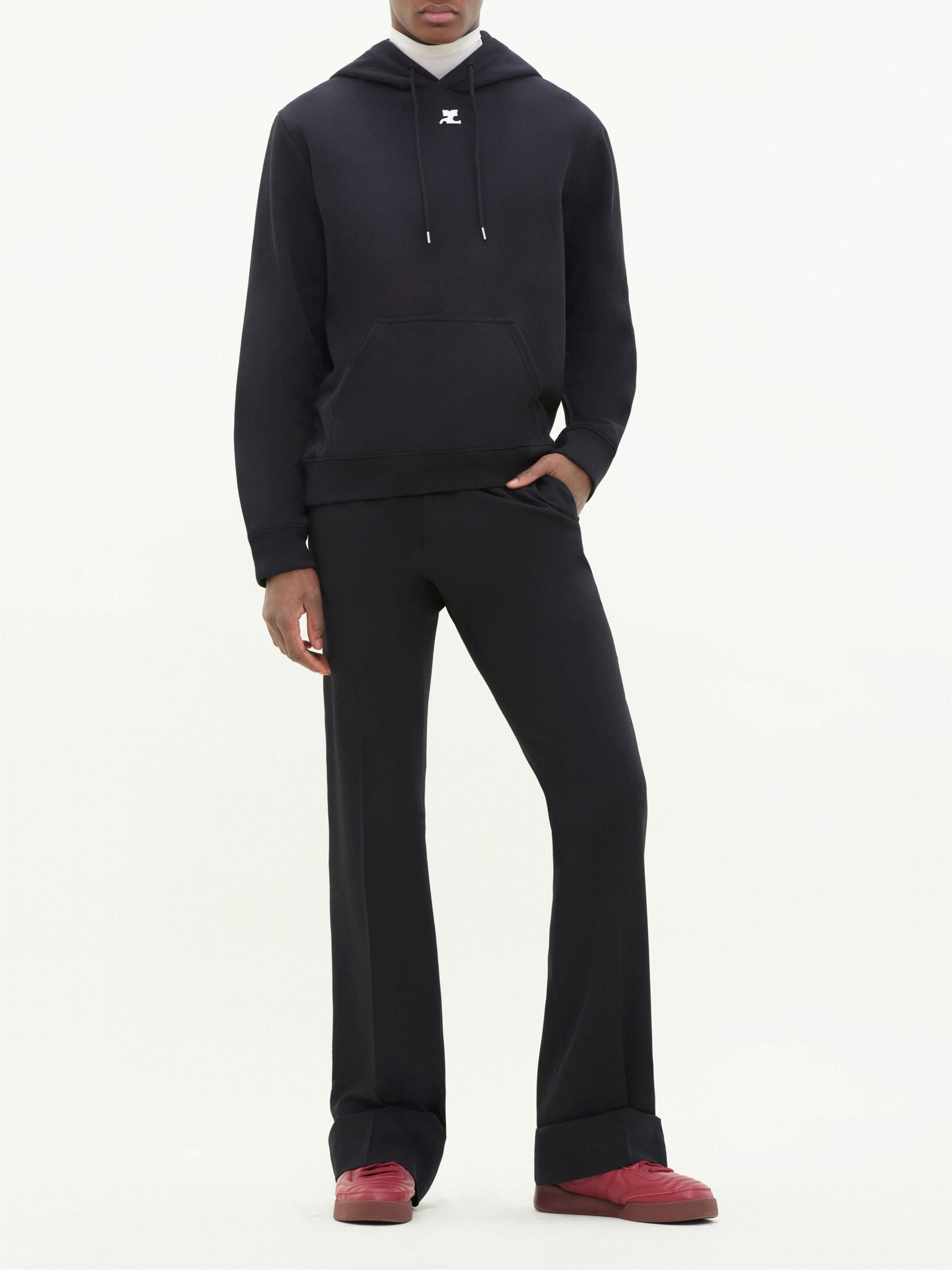 Swallow fleece Hoodie - Black
